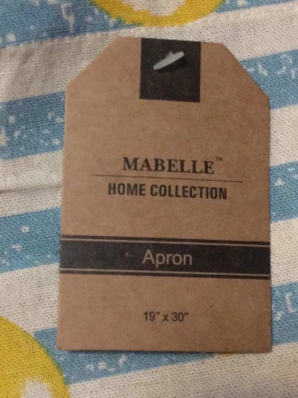Home Collection Blue White Yellow Lemon Stripe Apron